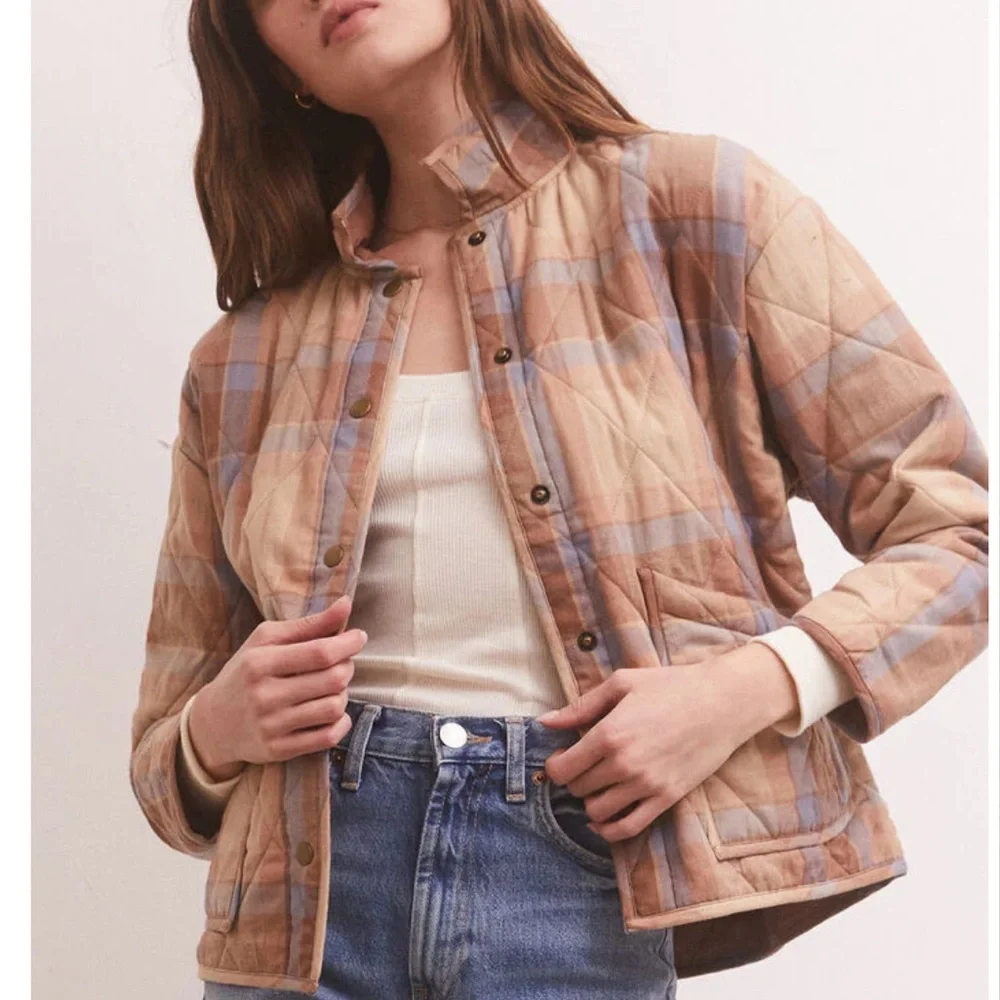 Z Supply Maya Plaid Quilted Women's Jacket
